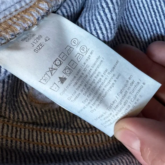 GANNI Organic Cotton Denim Skirt Size 42 Raw Hem Sustainable Made in Turkey - Picture 6 of 9